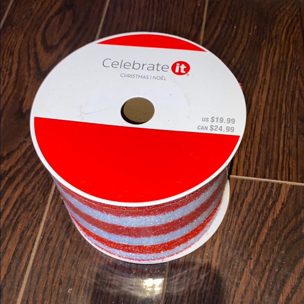 ✨8/$10. Celebrate It Red and White Party Ribbon